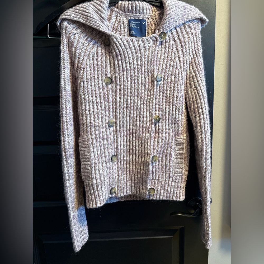VINTAGE American Eagle Outfitters wool chunky knit Sweater purple medium Euc